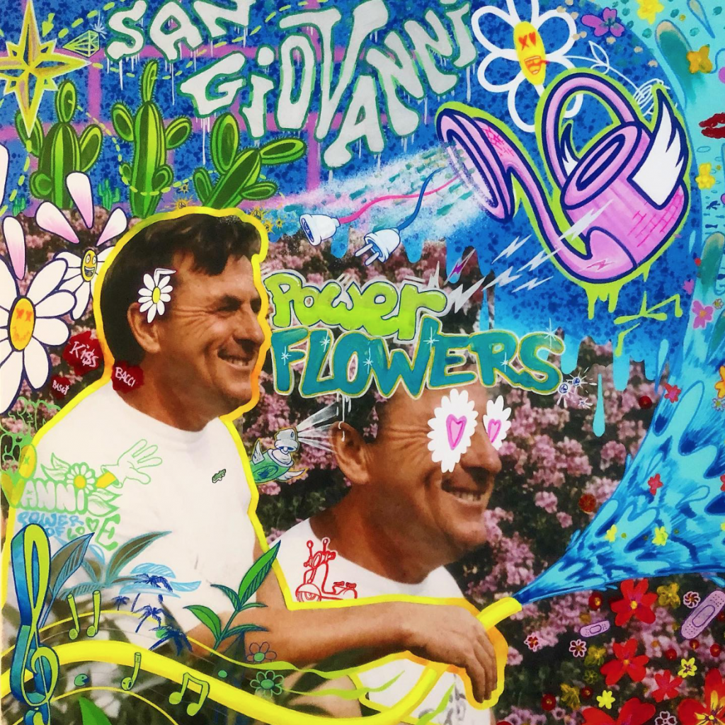 Portrait de Daniel Vidoni, fondateur de l’hôtel San Giovanni, réalisé par l’artiste Jean Le Mac.