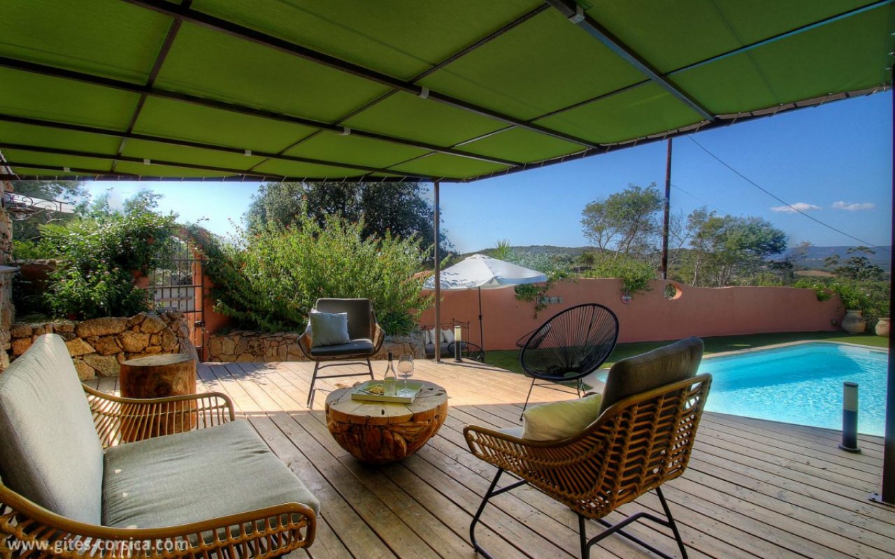 salon extérieur de la villa Asphodèle