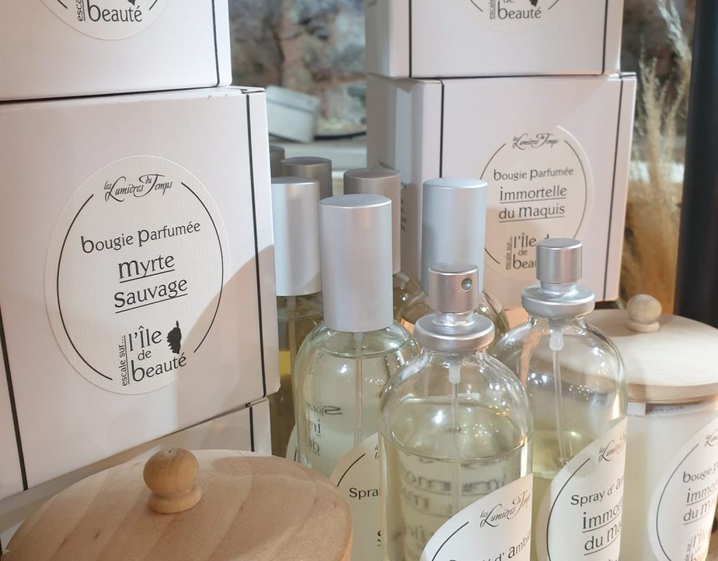 Bougies et spray aux senteurs de Corse