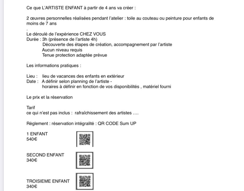 programme de l'atelier