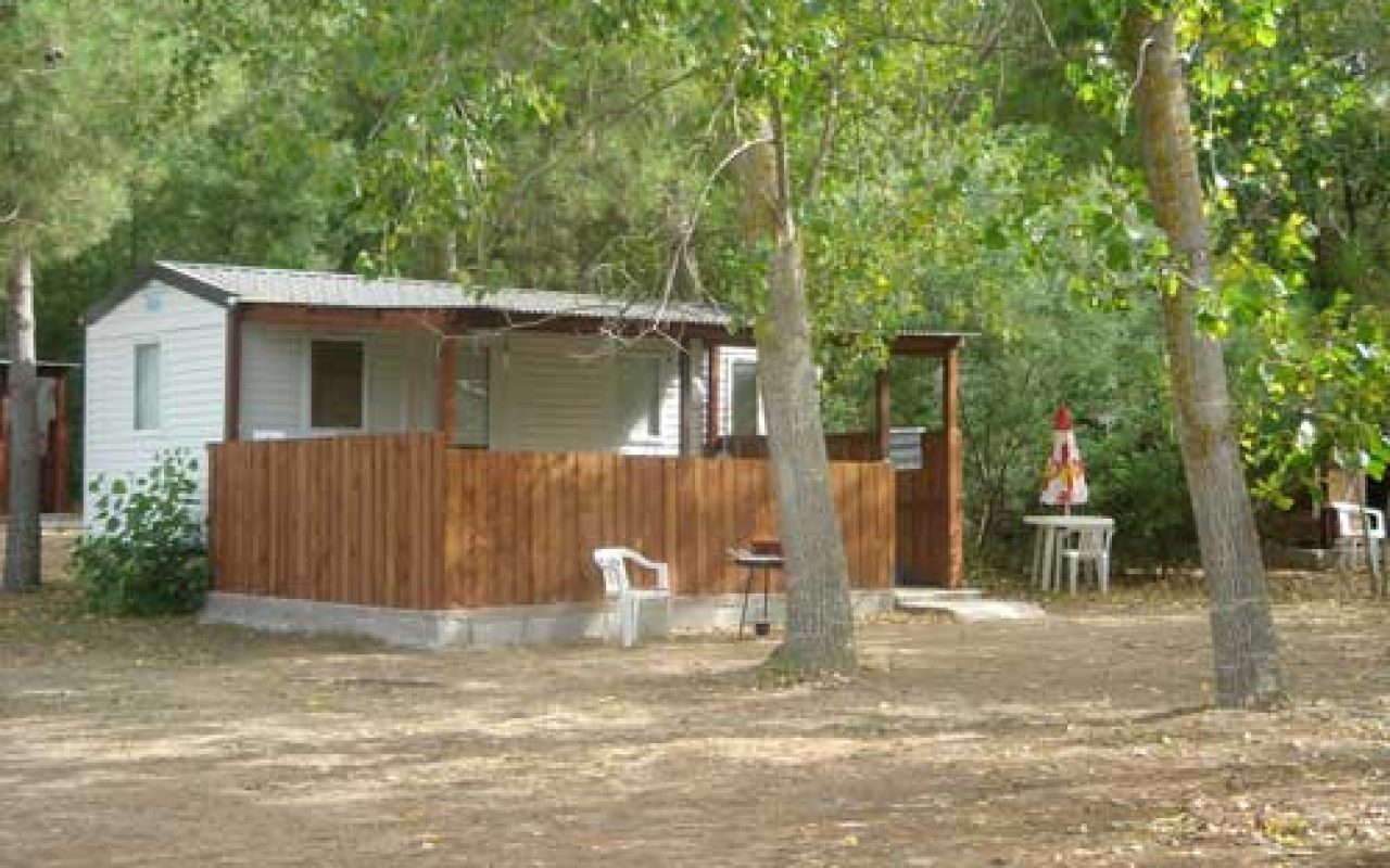 mobil home sous les pins