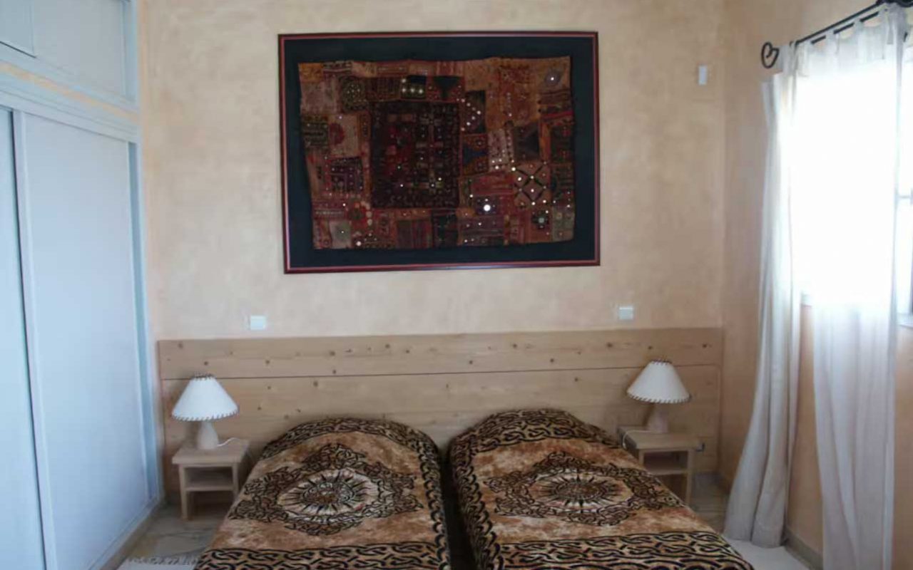 chambre de la villa blu di mare Palombaggia