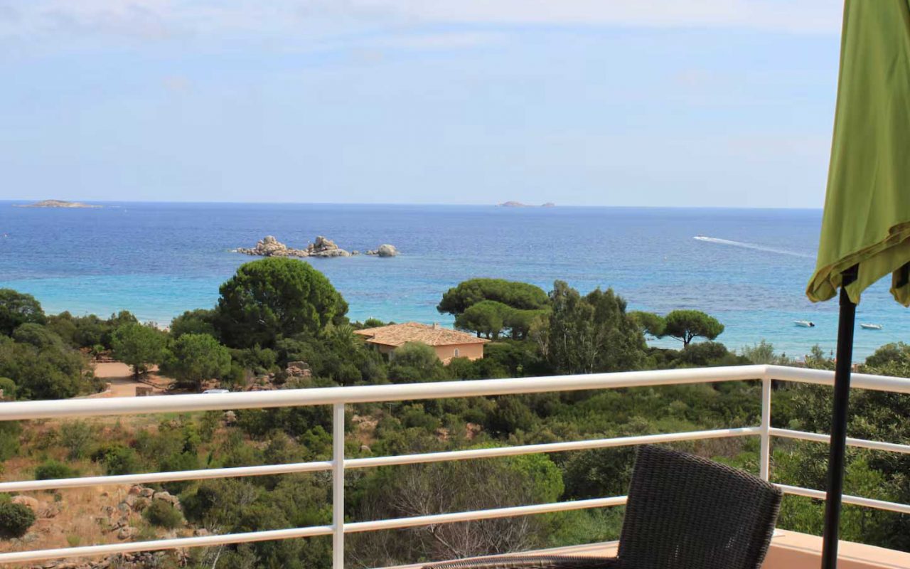 terrasse de la villa blu di mare Palombaggia