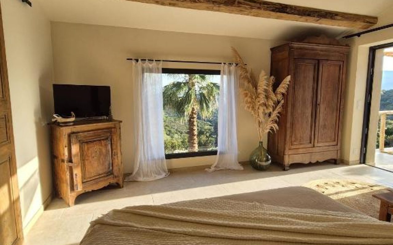 vue chambre d'hôte de la villa Arbousière à Porto Vecchio