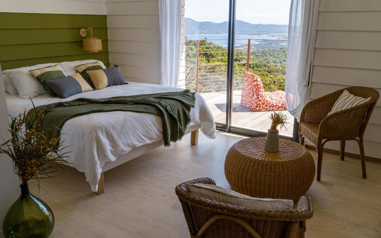 vue chambre d'hôte de la villa Arbousière à Porto Vecchio