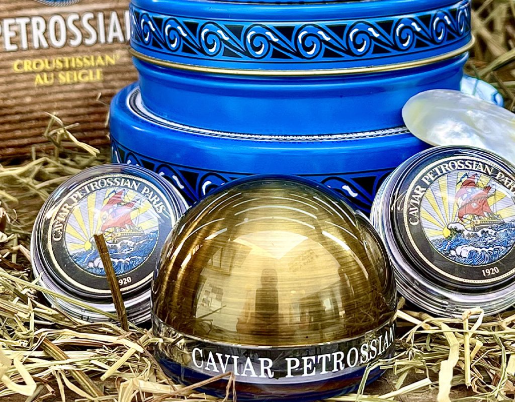 caviar petrossian panier rouge