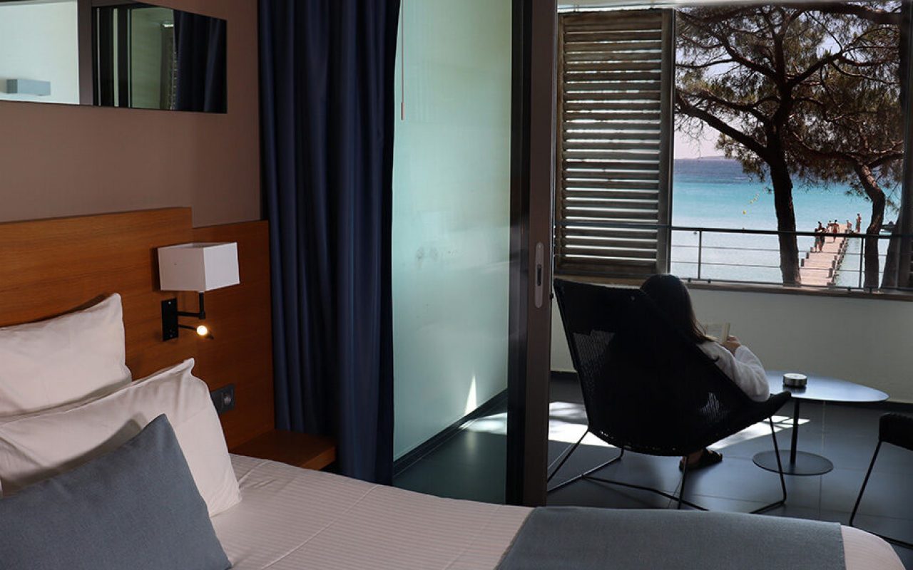 Chambre de l'hôtel Moby Dick coté plage