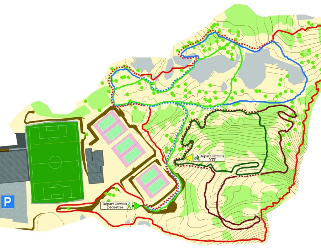 2 tracés parcours sportif vtt prunello porto vecchio